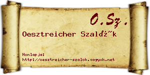 Oesztreicher Szalók névjegykártya